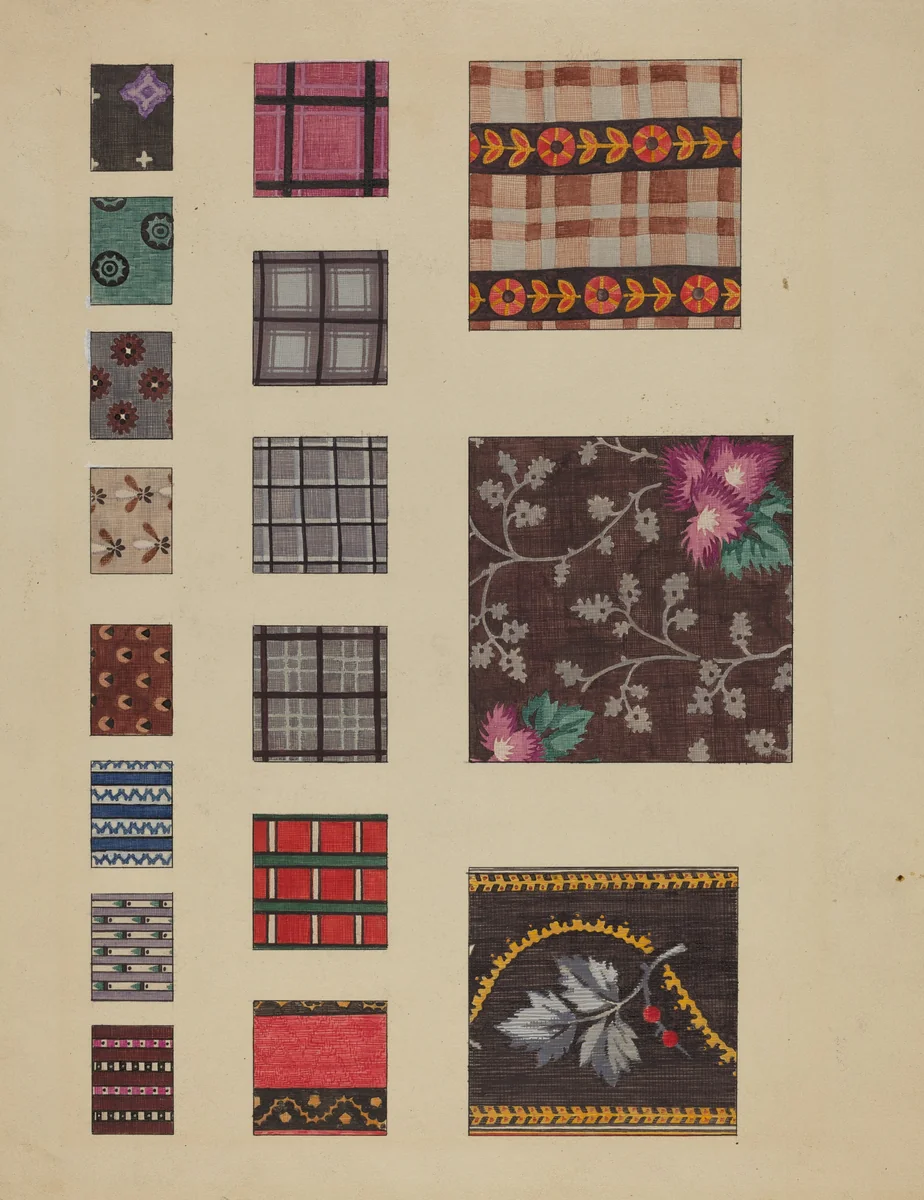 Printed Delaines by Millia Davenport, index of american design, 1936