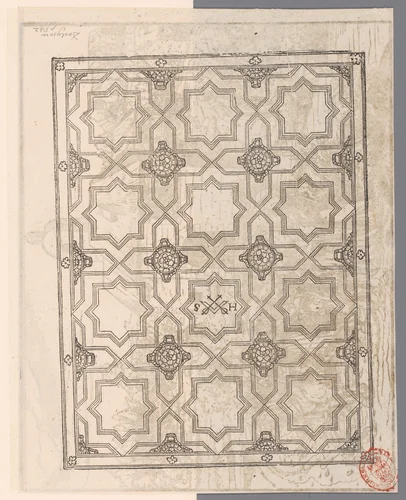 Ontwerp voor een plafond by Unknown, print, 1520-1540