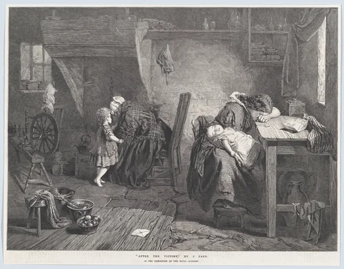 After the Victory, from "Illustrated London News" by Richard Principal Leitch, print, 1873