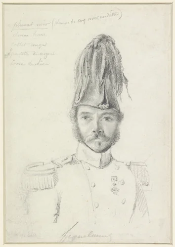 Portret van Figuelmont by Jacob Joseph Eeckhout, drawing, 1831-1833
