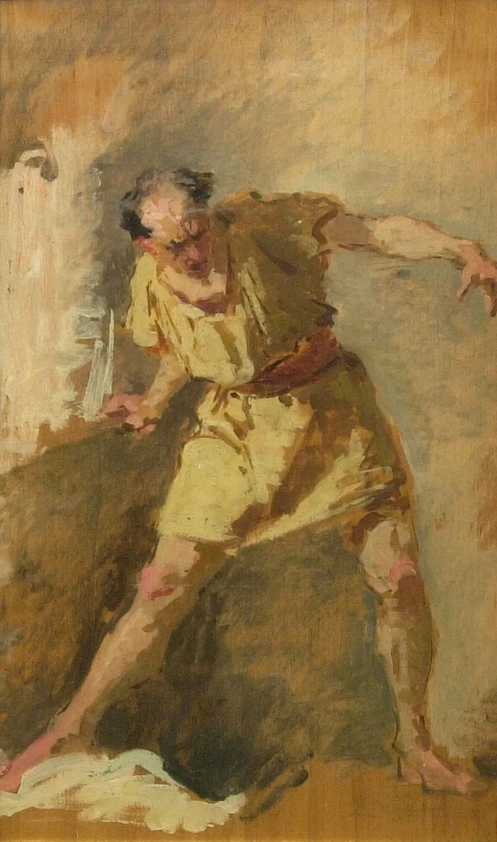 The Gladiator by Domenico Morelli, painting, 1800-1900