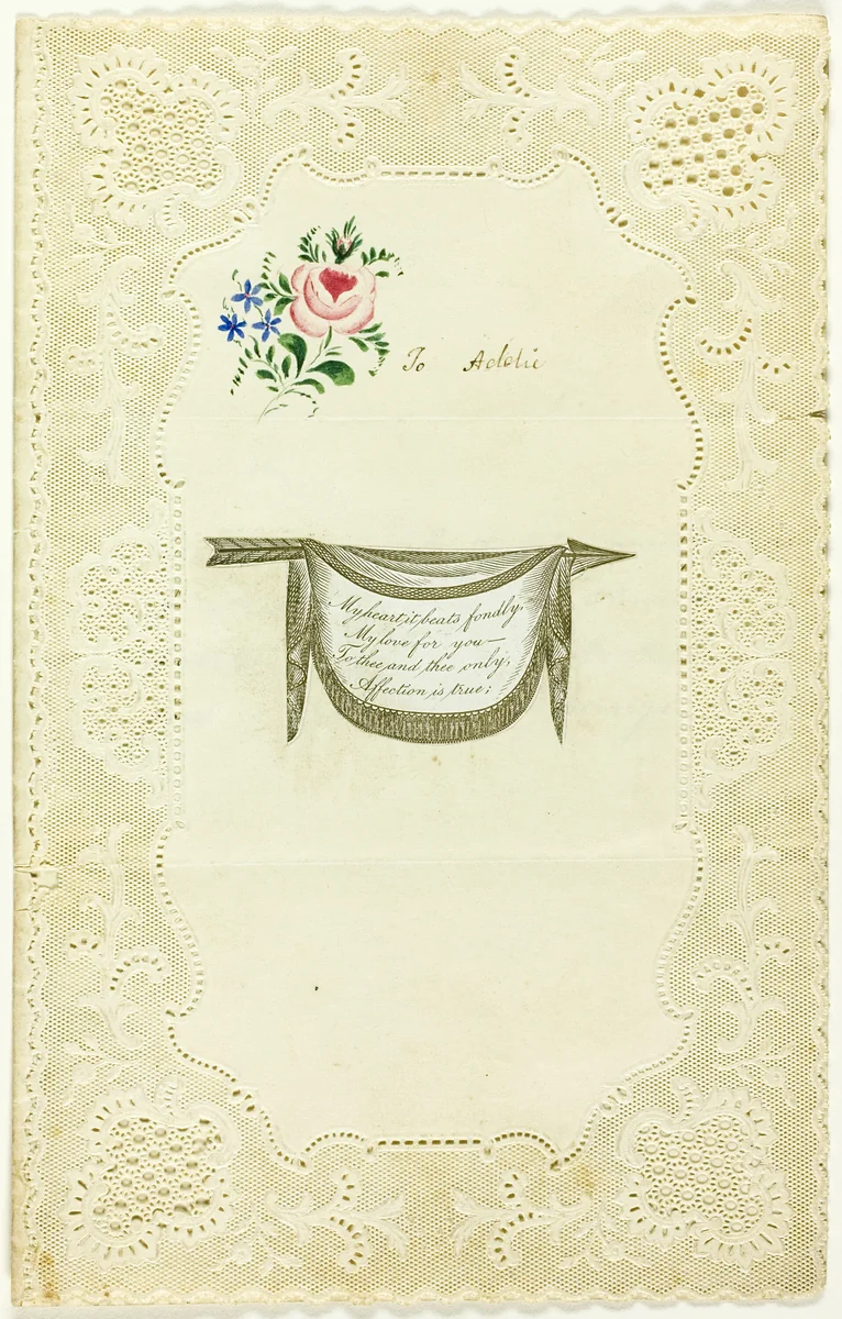 My Heart Beats Fondly (Valentine) by Joseph Addenbrooke, other, 1850-1859