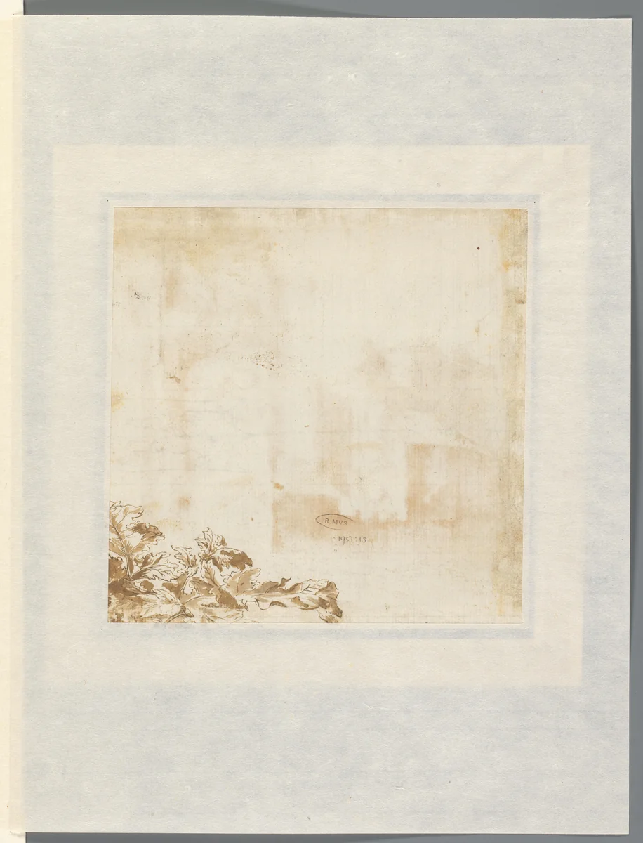 Schets van bladeren by Bartholomeus Breenbergh, drawing, 1625