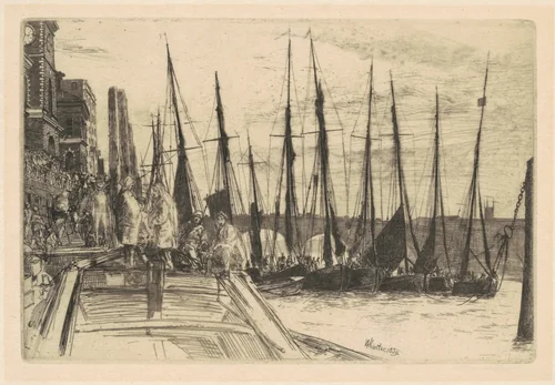 Billingsgate by James McNeill Whistler, print, 1859