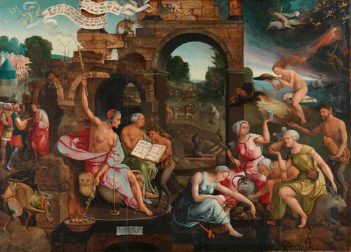 Saul and the Witch of Endor by Jacob Cornelisz van Oostsanen, painting, 1526
