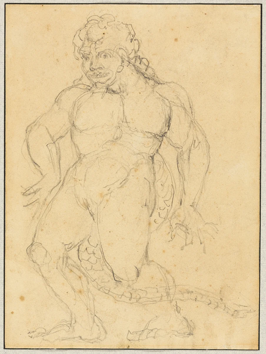 Study of the Figure of Agnello Brunelleschi by William Blake, drawing, 1821-1827