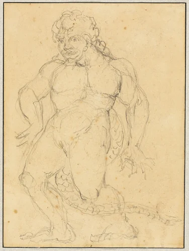 Study of the Figure of Agnello Brunelleschi by William Blake, drawing, 1821-1827
