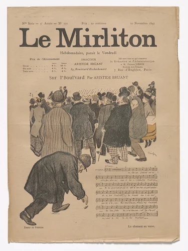 Le Mirliton, no. 135 by Théophile-Alexandre Steinlen, periodical, 1893