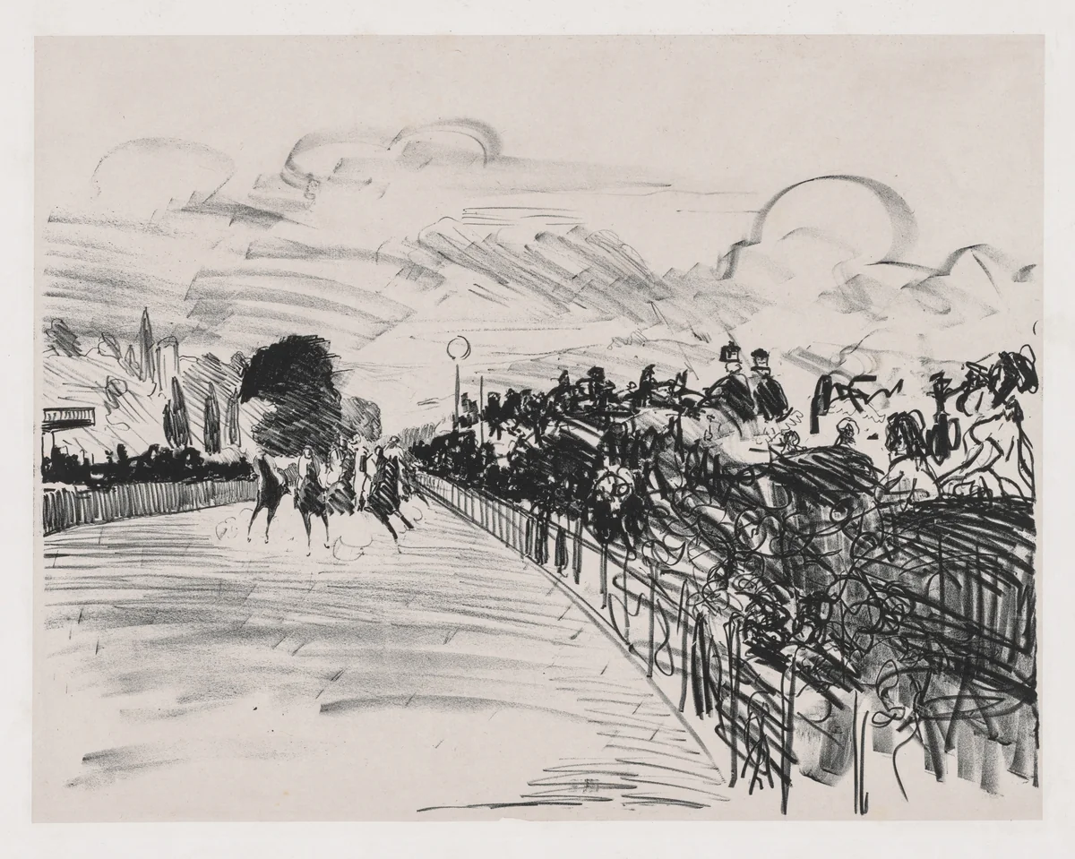 The Races by Edouard Manet, print, 1865
