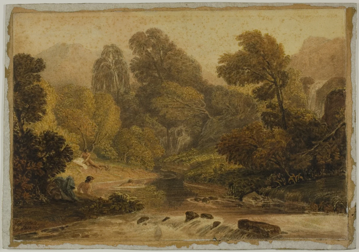 A Scene Near Lodore, Cumberland by Joshua Cristall, painting, 1818