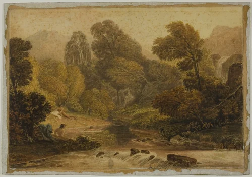 A Scene Near Lodore, Cumberland by Joshua Cristall, painting, 1818