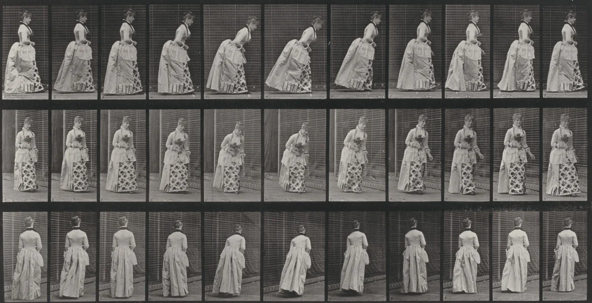 Plate Number 198. Curtesying by Eadweard Muybridge, photograph, 1887