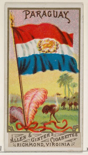Paraguay, from Flags of All Nations, Series 1 (N9) for Allen & Ginter Cigarettes Brands by Allen & Ginter, print, 1887