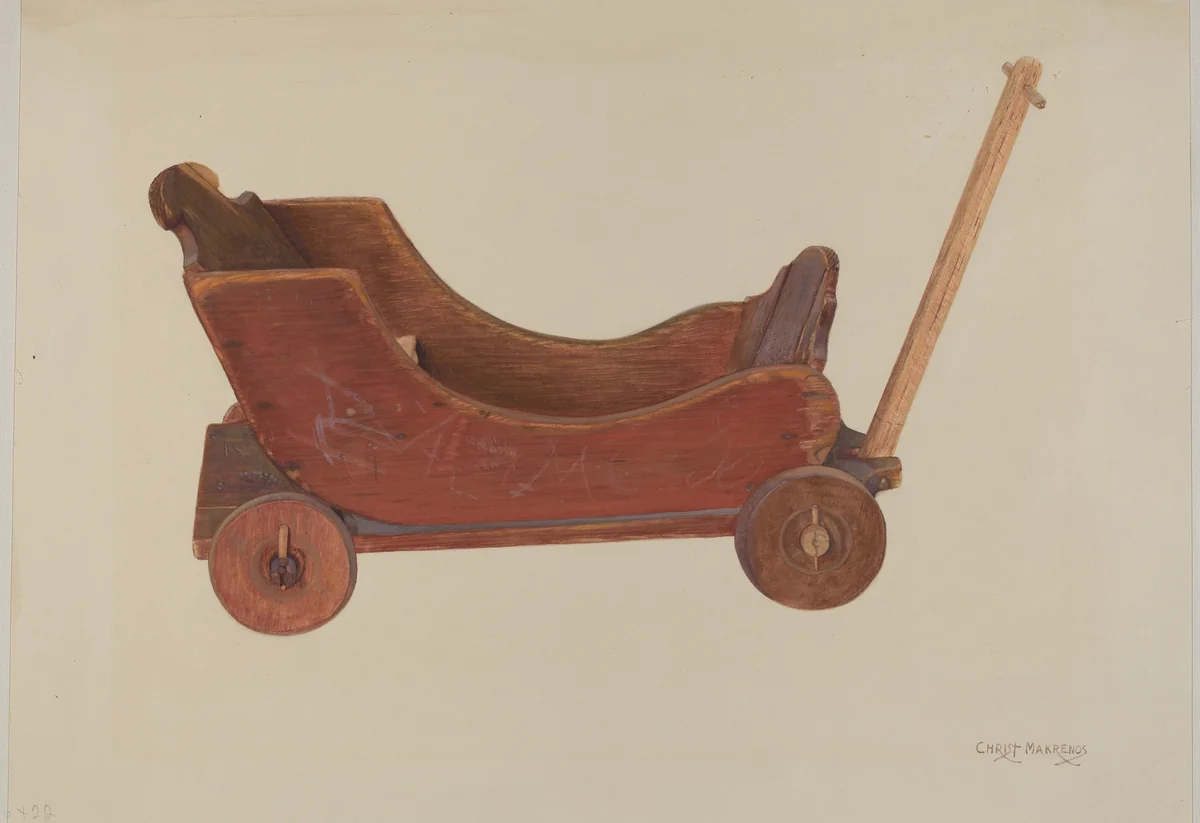 Doll Cart by Chris Makrenos, index of american design, 1937