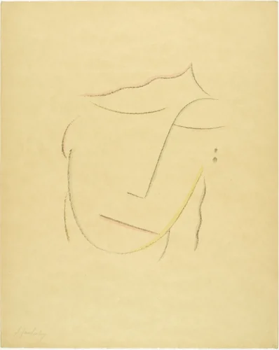 Head IV (Kopf IV) from the portfolio Heads (Köpfe) by Alexei Jawlensky, print, 1922