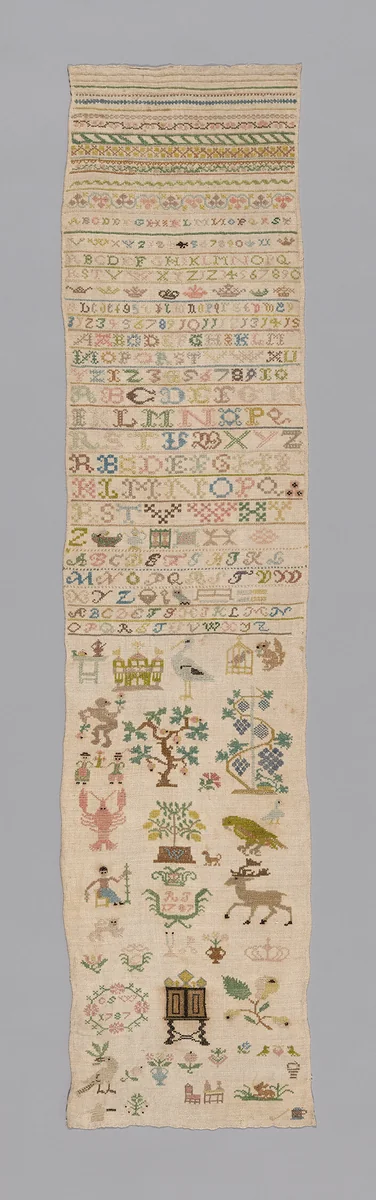 Sampler by Germany, textile, 1787