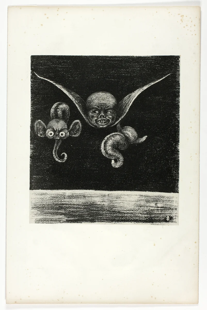 Untitled, plate from Je regardais et je vis... by Odilon Redon, print, 1896