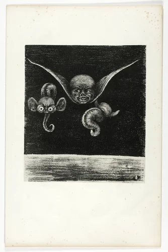 Untitled, plate from Je regardais et je vis... by Odilon Redon, print, 1896