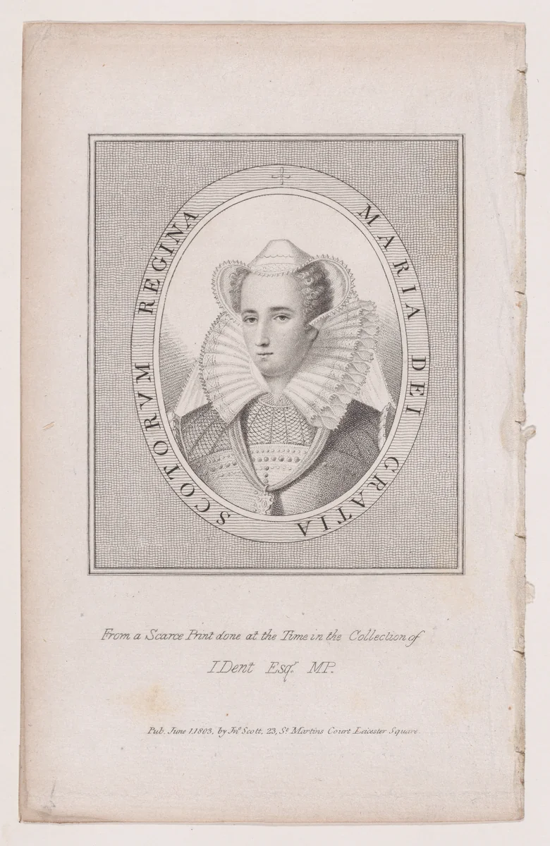 Mary, Queen of Scots by Jean Rabel, print, 1803