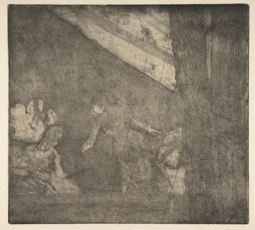 At the Café des Ambassadeurs by Edgar Degas, print, 1879-1880