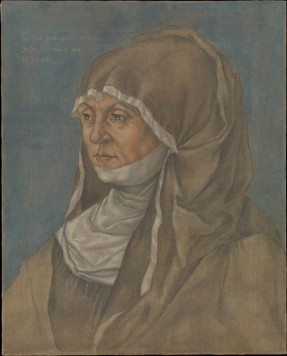 Portrait of a Woman, Said to Be Caritas Pirckheimer (1467–1532) by Albrecht Dürer, painting, 1900-1999