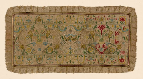 Panel (Pillow Case?) by Unknown Artist, textile, 1775-1825