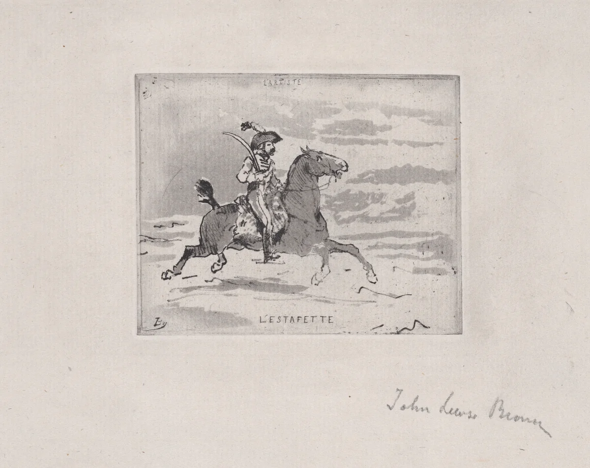 L'Estafette by John Lewis Brown, print, 1847-1890