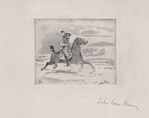 L'Estafette by John Lewis Brown, print, 1847-1890