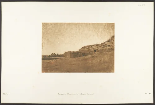 Vue prise au Village d'Abou-hor (Tropique du Cancer) by Maxime Du Camp, photograph, 1850
