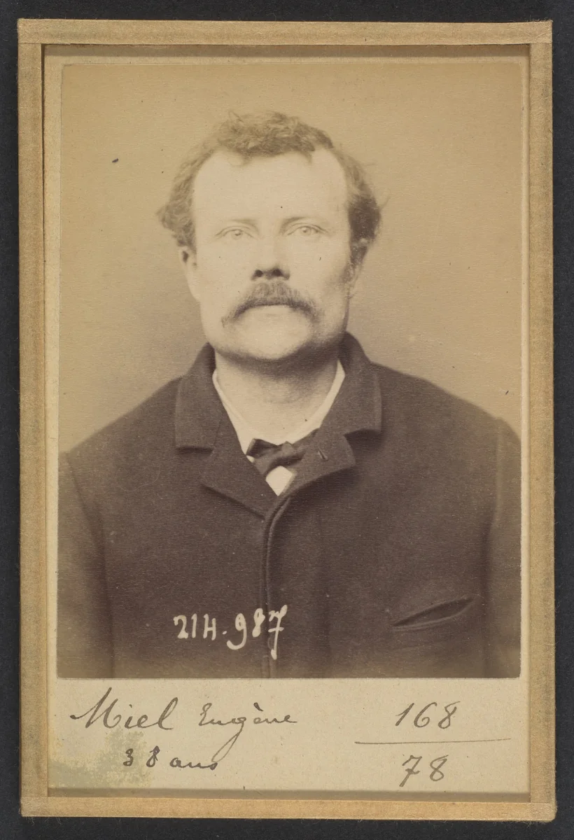 Miel. Eugène, Paul, Léon. 38 ans, né à Creil (Oise). Estampeur. Anarchiste. 2/3/94. by Alphonse Bertillon, photograph, 1894