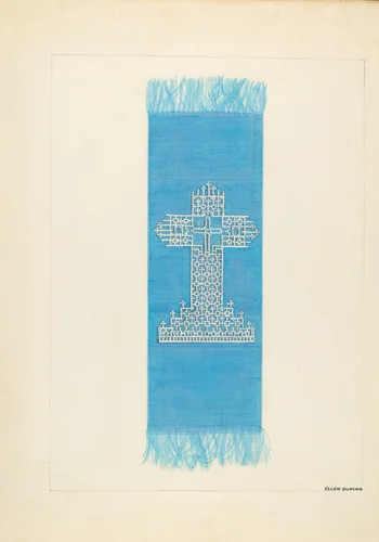 Bookmark with Design of Cardboard by Ellen Duncan, index of american design, 1937