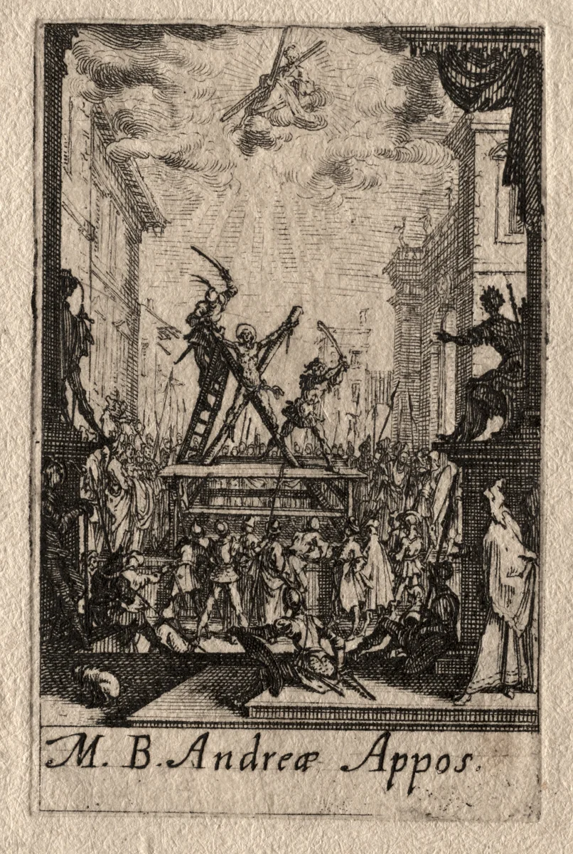 The Martyrdom of the Apostles: St. Andrew by Jacques Callot, print, 1627-1637