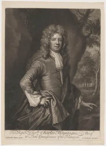 Charles Montagu, First Earl of Halifax by John Smith, Sir Godfrey Kneller, print, 1652-1742