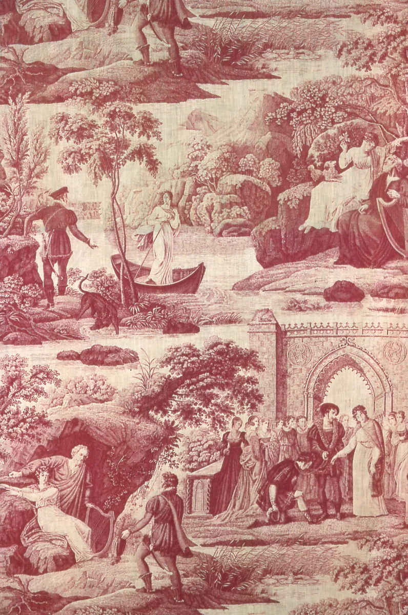 The Lady of the Lake (Furnishing Fabric) by G. Merklen, textile, 1820-1840