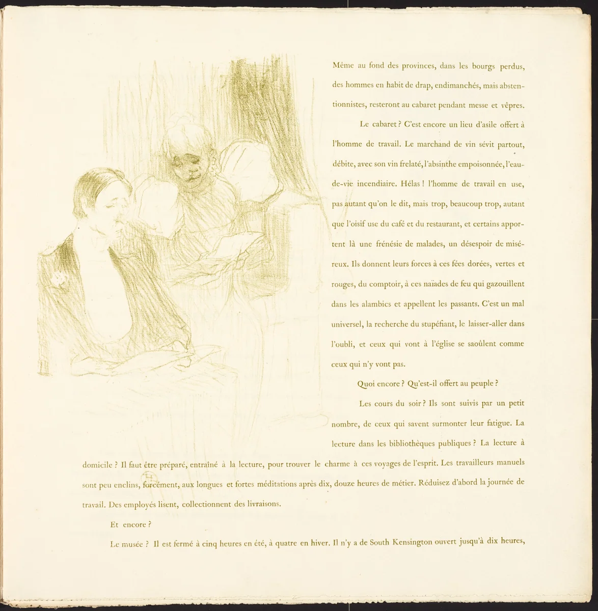 Yvette Guilbert by Henri de Toulouse-Lautrec, portfolio, 1894