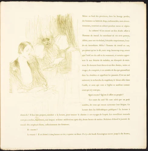 Yvette Guilbert by Henri de Toulouse-Lautrec, portfolio, 1894