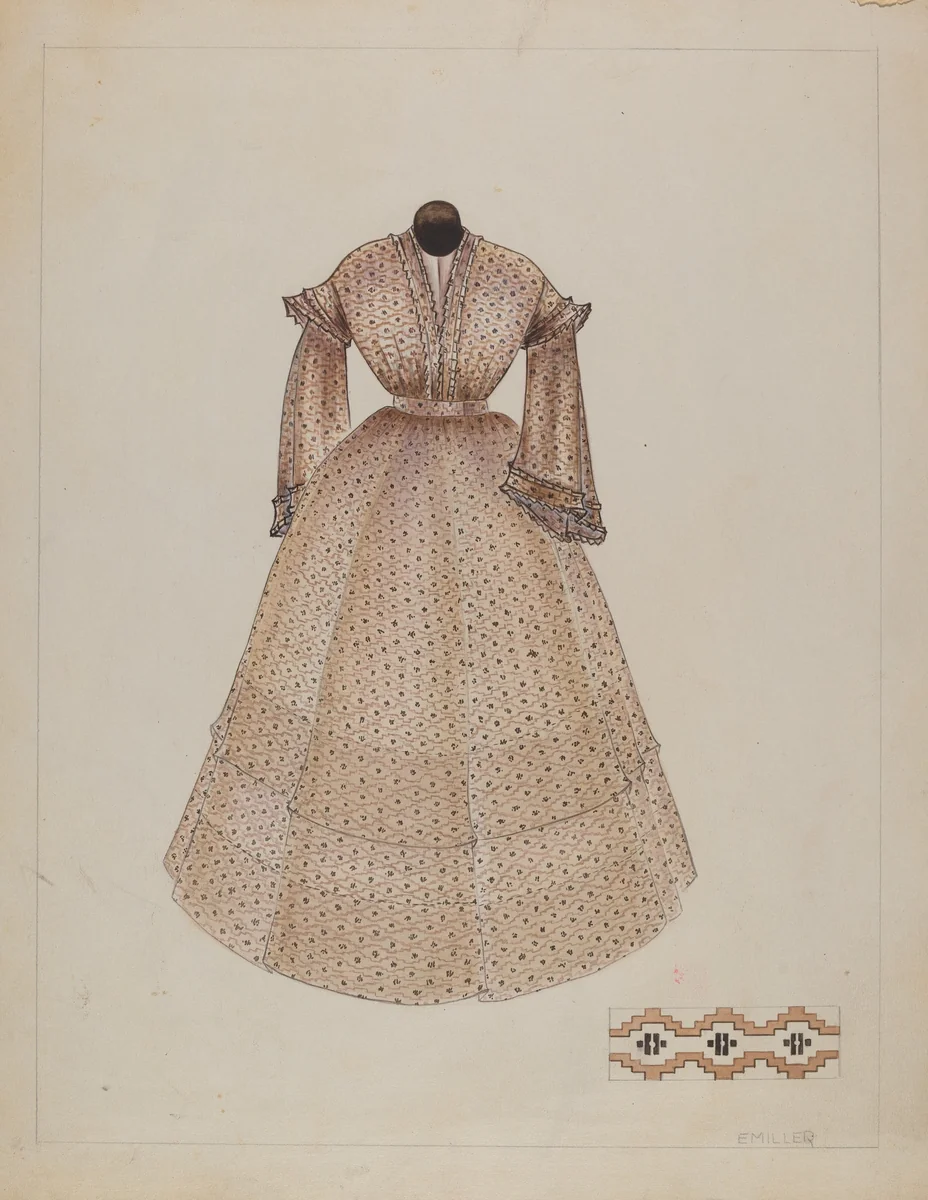 Dress by Edith Miller, index of american design, 1937