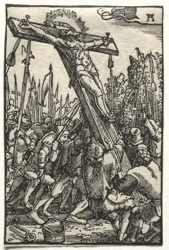 The Fall and Redemption of Man: The Raising of the Cross by Albrecht Altdorfer, print, 1510-1520