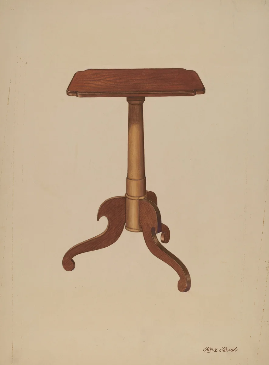 Candle Stand by Rex F. Bush, index of american design, 1938