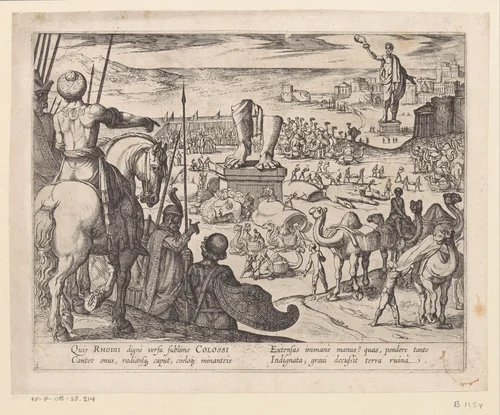 Kolos van Rhodos by Antonio Tempesta, print, 1608