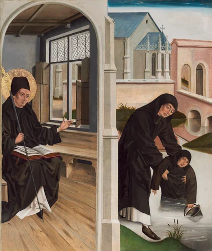 A Miracle of Saint Benedict by French 15th Century, painting, 1480