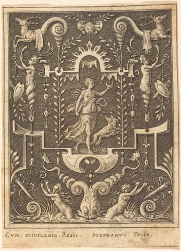 Diana by Etienne Delaune, print, 1519-1583