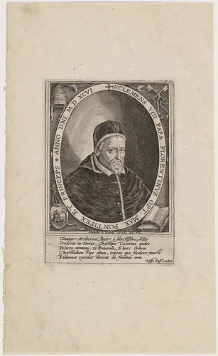Pope Clement VIII by Crispijn van de Passe I, print, 1592