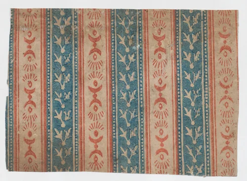 Sheet with four borders with abstract designs by anonymous, print, 1800-1900