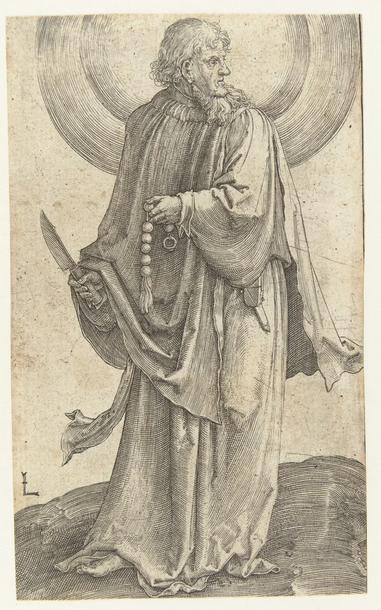 De apostel Bartholomeus by Unknown, print, 1508-1512