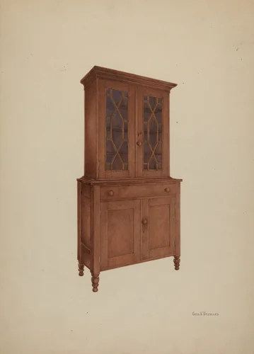 Shaker Cupboard by George V Vezolles, index of american design, 1938