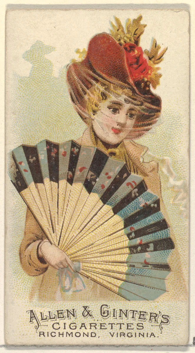 Plate 33, from the Fans of the Period series (N7) for Allen & Ginter Cigarettes Brands by Allen & Ginter, print, 1889