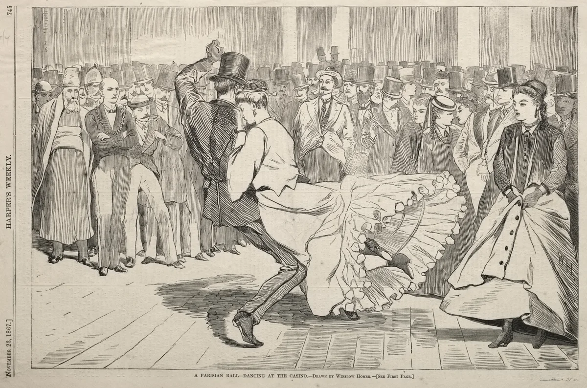A Parisian Ball - Dancing at the Casino by Winslow Homer, print, 1867