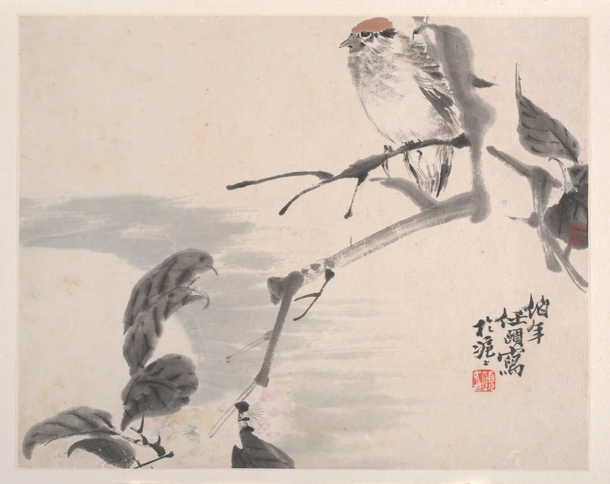 Animals, Flowers and Birds by Ren Yi (任頤), painting, 1840-1896