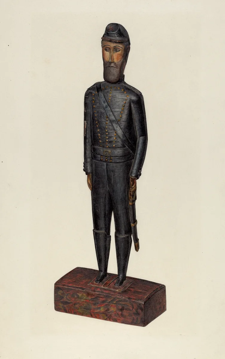 Civil War Soldier by Mina Lowry, index of american design, 1940